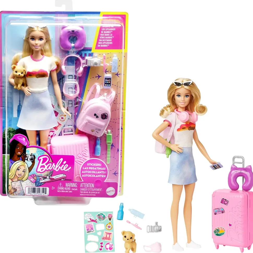 Barbie Adventures Malibu Travel Doll and Acessory Play Set