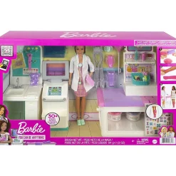 Barbie Fast Cast Clinic Playset with Brunette Barbie Doctor Doll