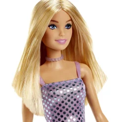 Barbie Mini Glitz Doll Dress Blonde in Lavender Metallic Dress