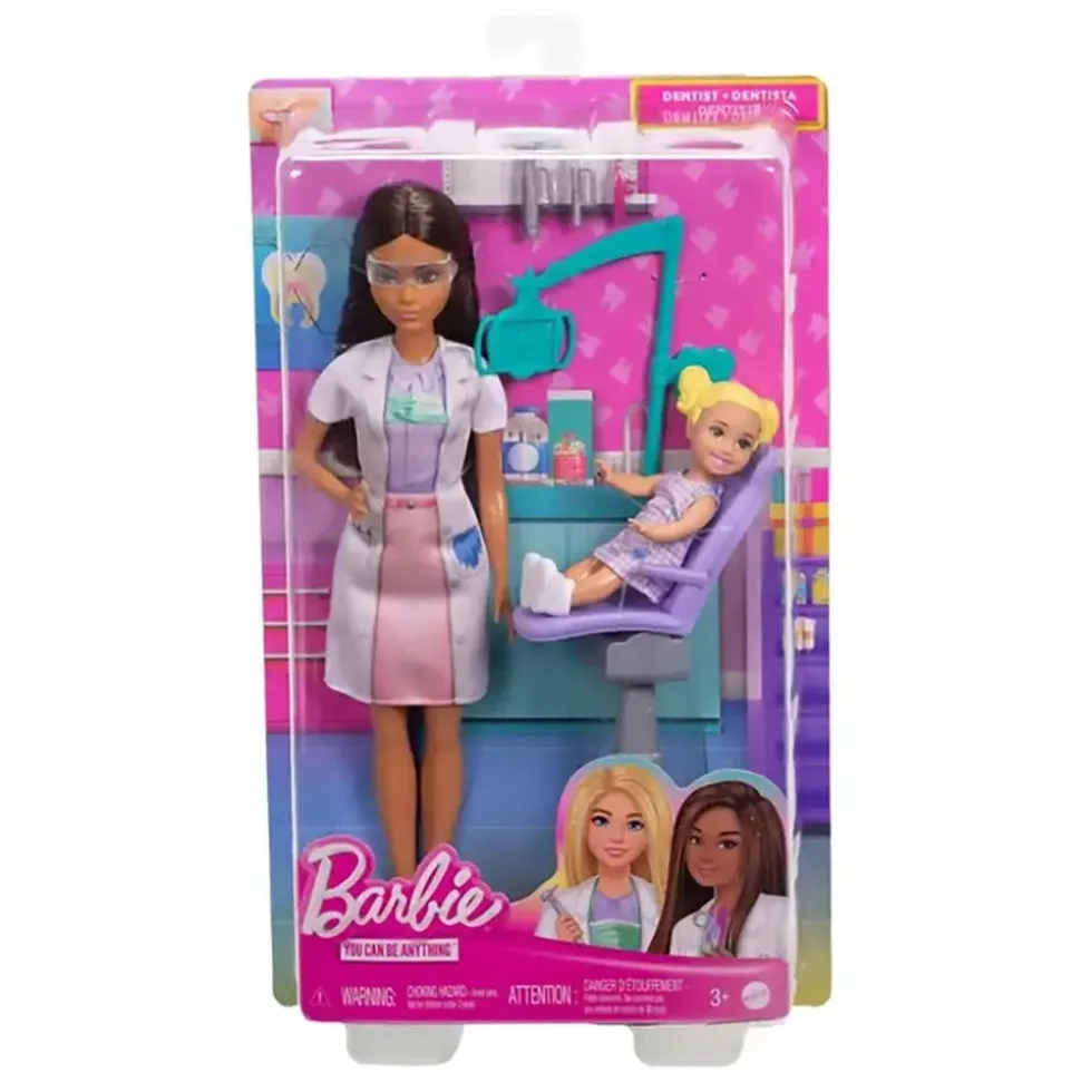 Barbie You Can Be Anything Dentist With Brunette Fashion Doll