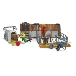 Bruder bWorld Cow and Calf Barn with Farmer