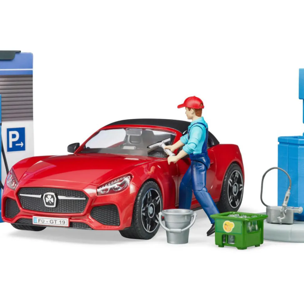Bruder bworld Gas Station with Car Wash