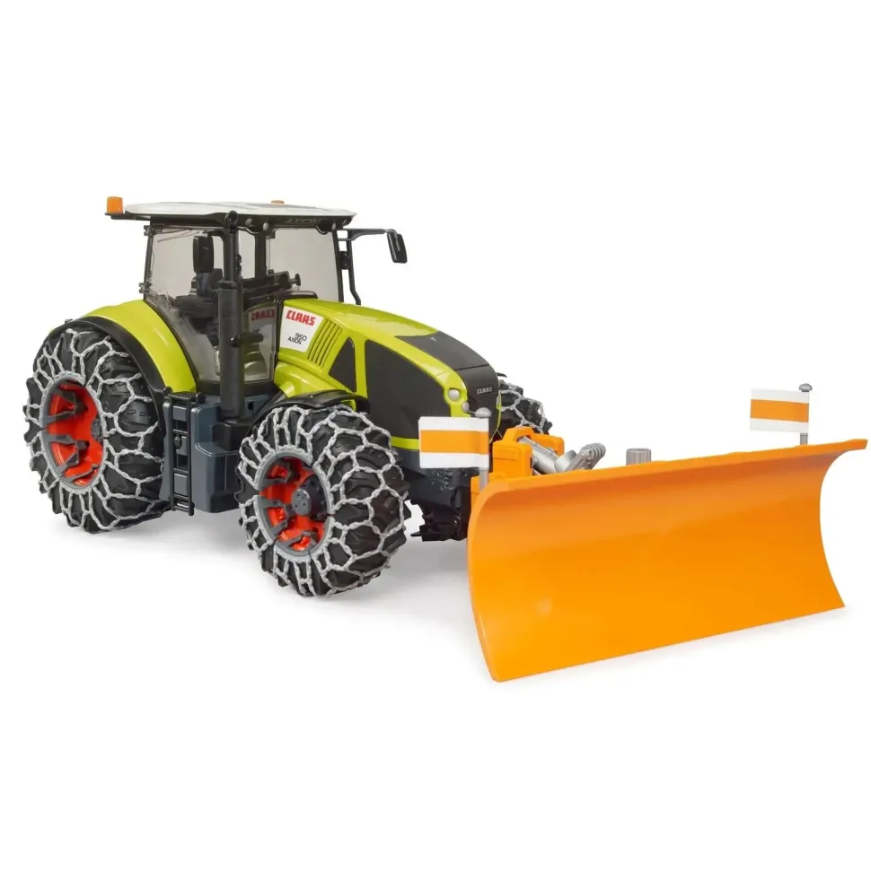 Bruder Claas Axion 950 with Snow Chains and Snow Blade 1:16 Scale Vehi