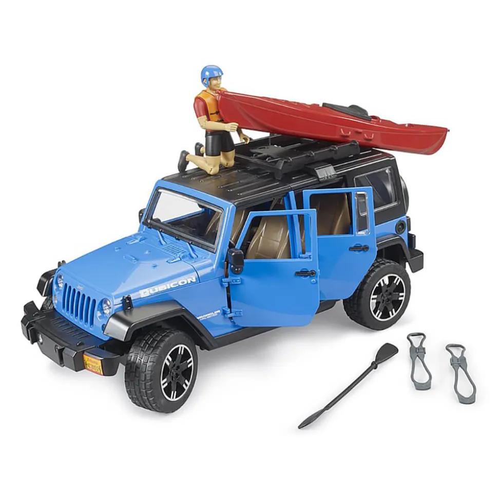 Bruder Jeep Wrangler Rubicon Unlimited with Kayak and Kayaker