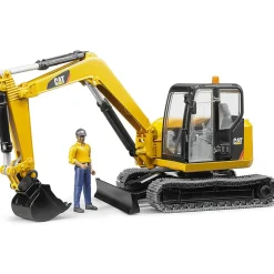 Bruder Pro Series CAT Mini Excavator with Worker