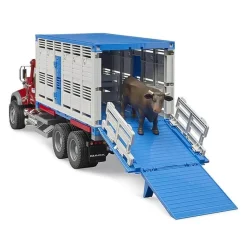Bruder Pro Series MACK Granite Cattle Transportation Truck w Cow