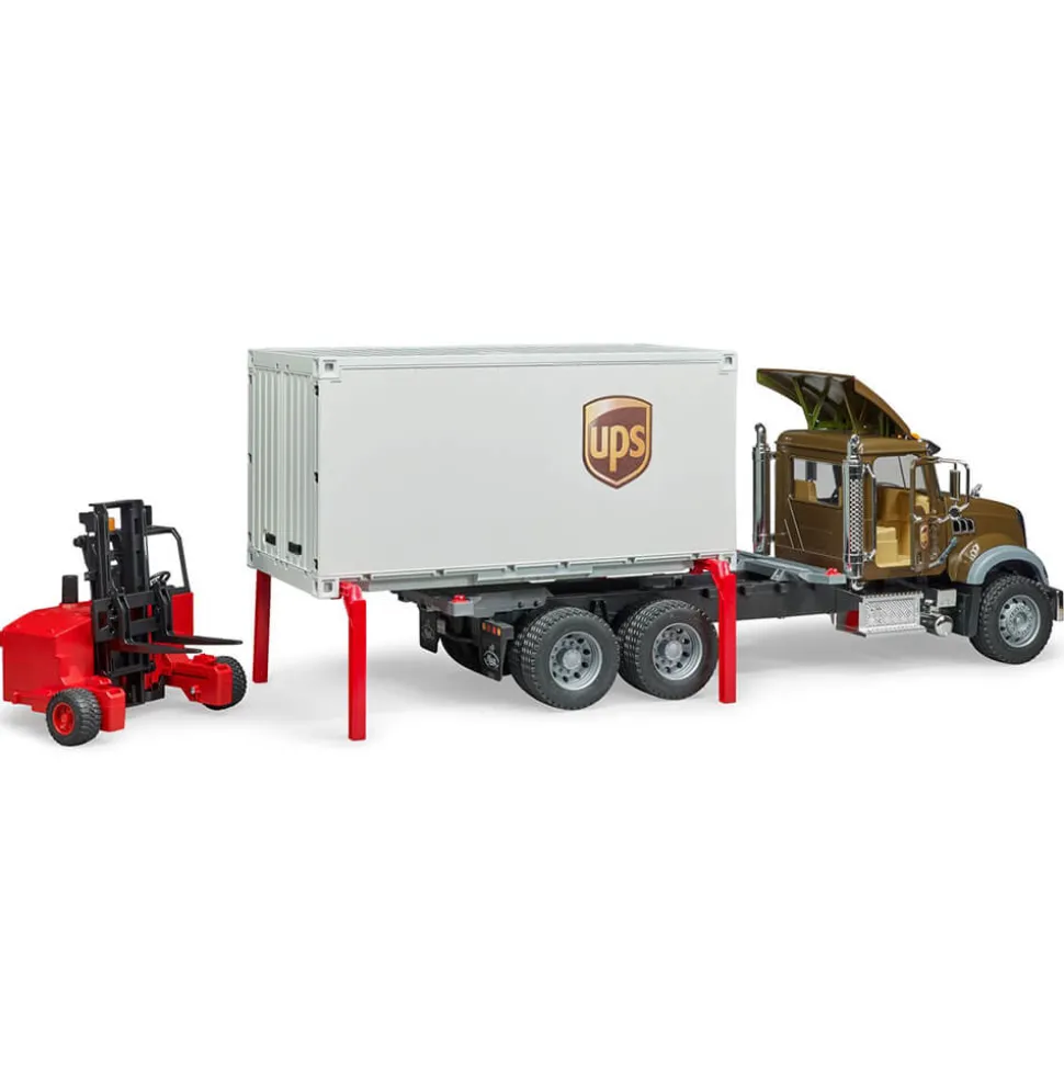 Bruder Pro Series MACK Granite UPS Logistics Truck with Forklift