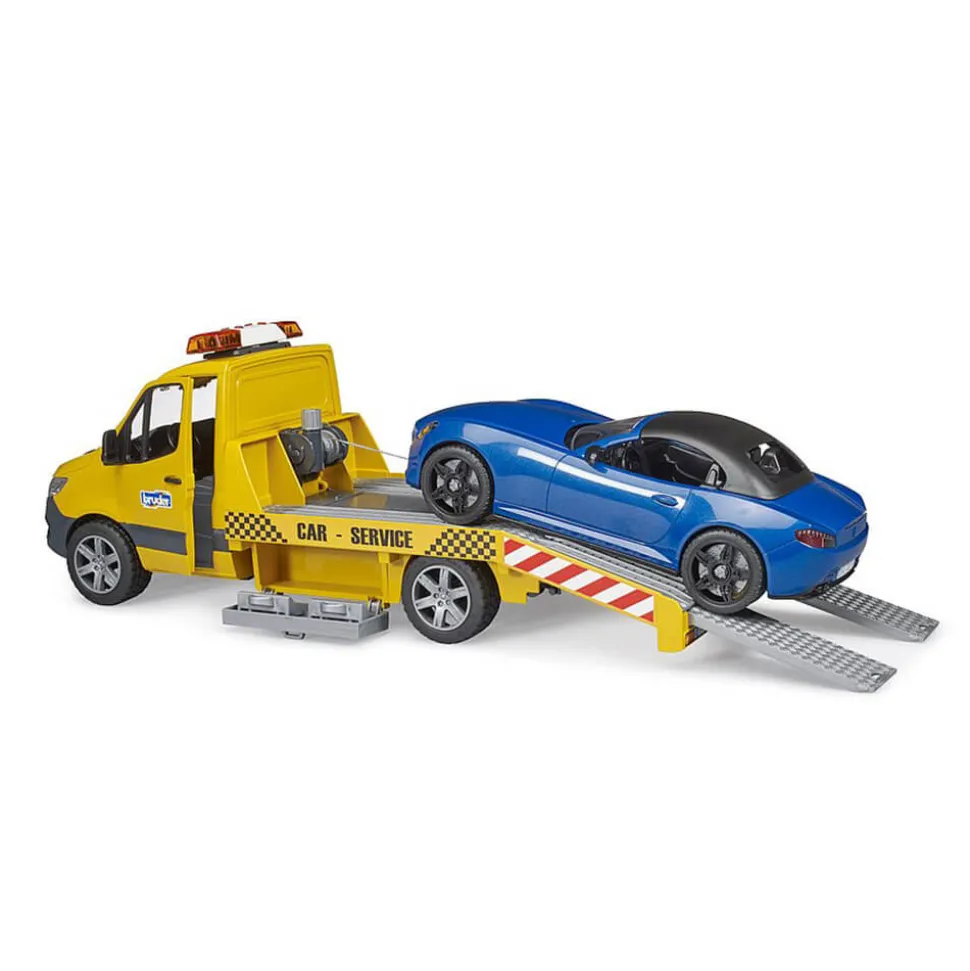Bruder Pro Series MB Sprinter Car Transporter w Bruder Roadster
