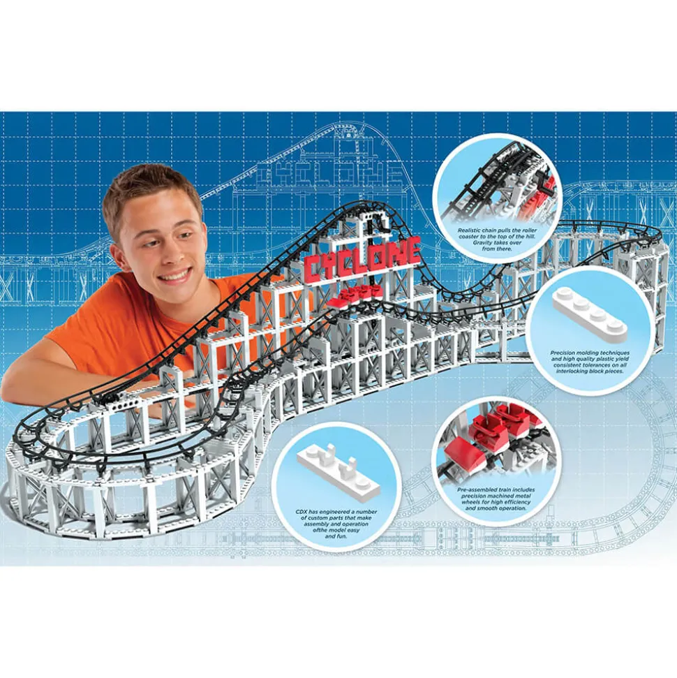 CDX Blocks The Cyclone Roller Coaster 900 Piece Building Kit