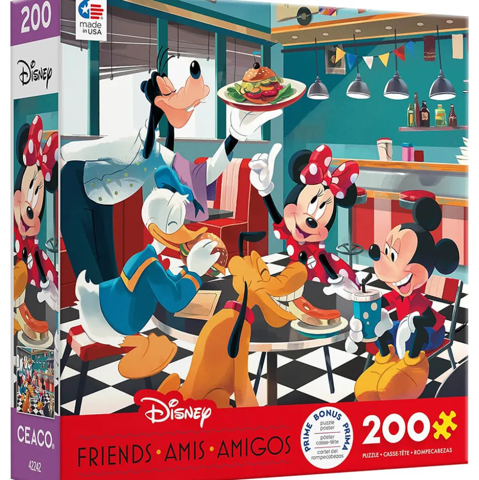 Ceaco Disney Mickey and Minnie Holiday Love 200 Piece Jigsaw Puzzle