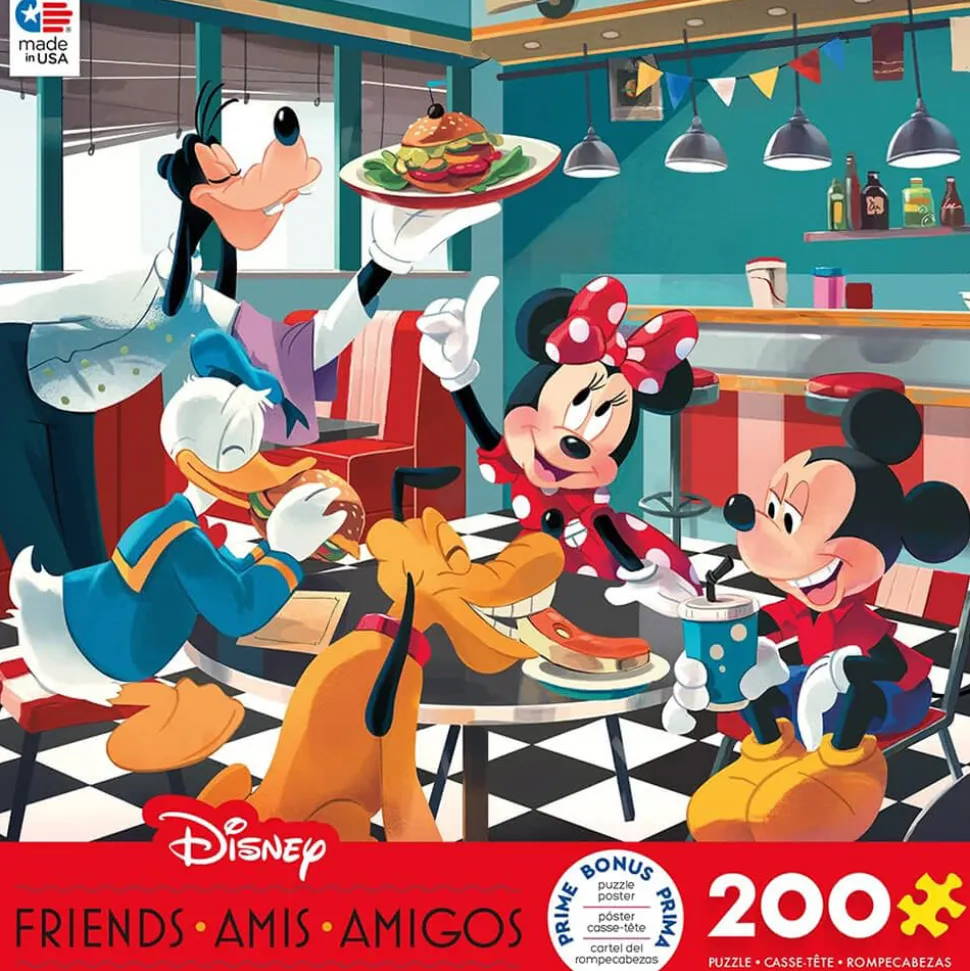 Ceaco Disney Mickey and Minnie Holiday Love 200 Piece Jigsaw Puzzle