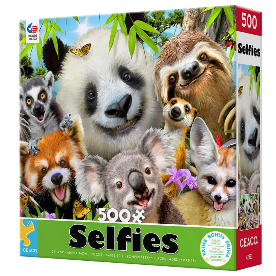 Ceaco Panda and Friends Selfies 500 Piece Jigsaw Puzzle