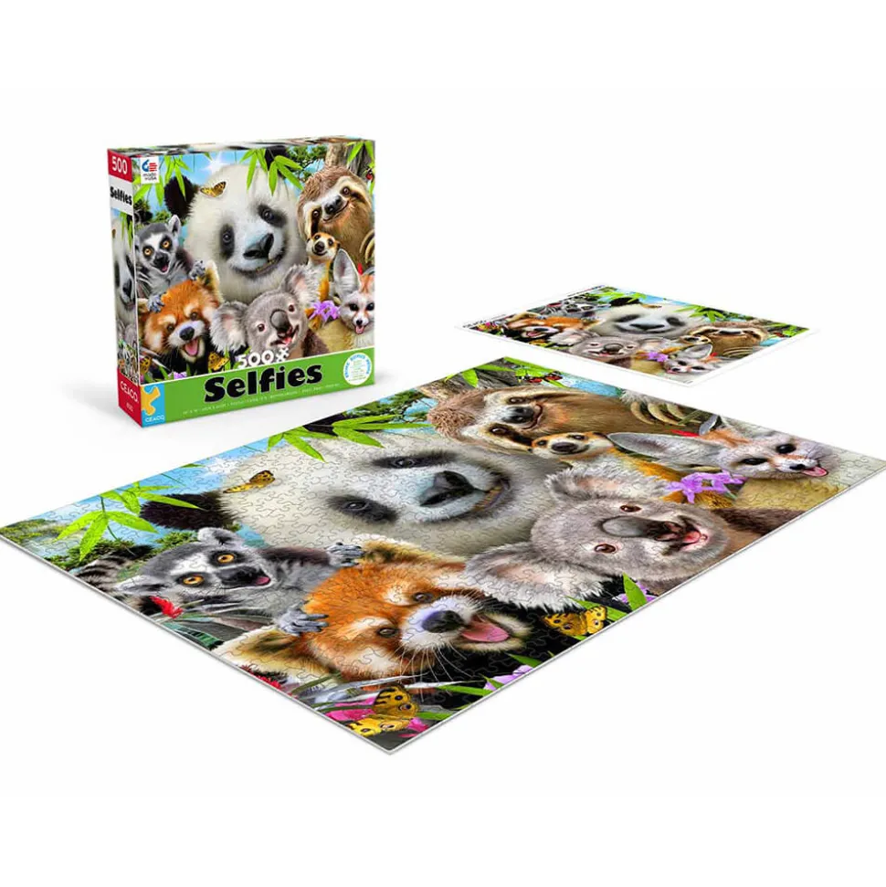 Ceaco Panda and Friends Selfies 500 Piece Jigsaw Puzzle