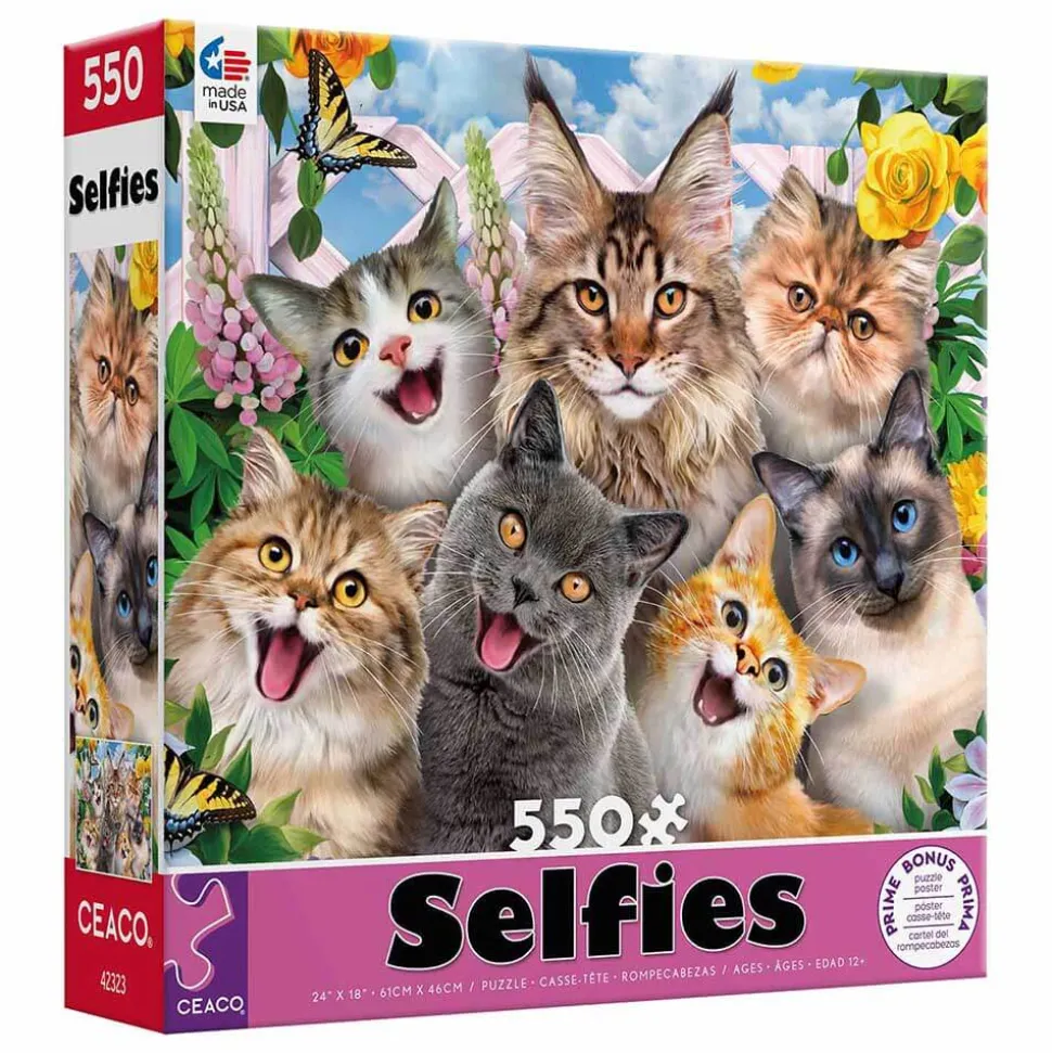 Ceaco Selfies Feline Friends 550 Piece Jigsaw Puzzle