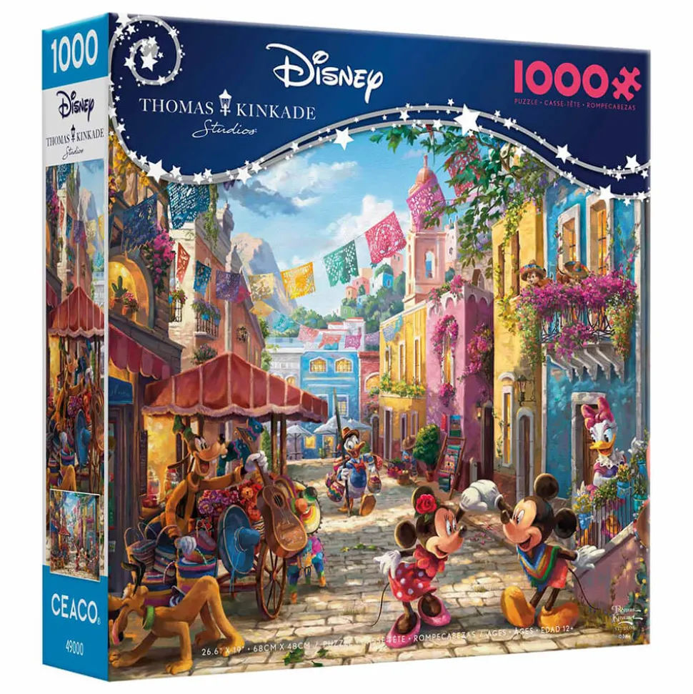 Ceaco Thomas Kinkade Disney's Mickey and Minnie in Mexico 1000 Piece J
