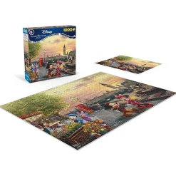 Ceaco Thomas Kinkade Disney's Mickey and Minnie in London 1000 Piece J