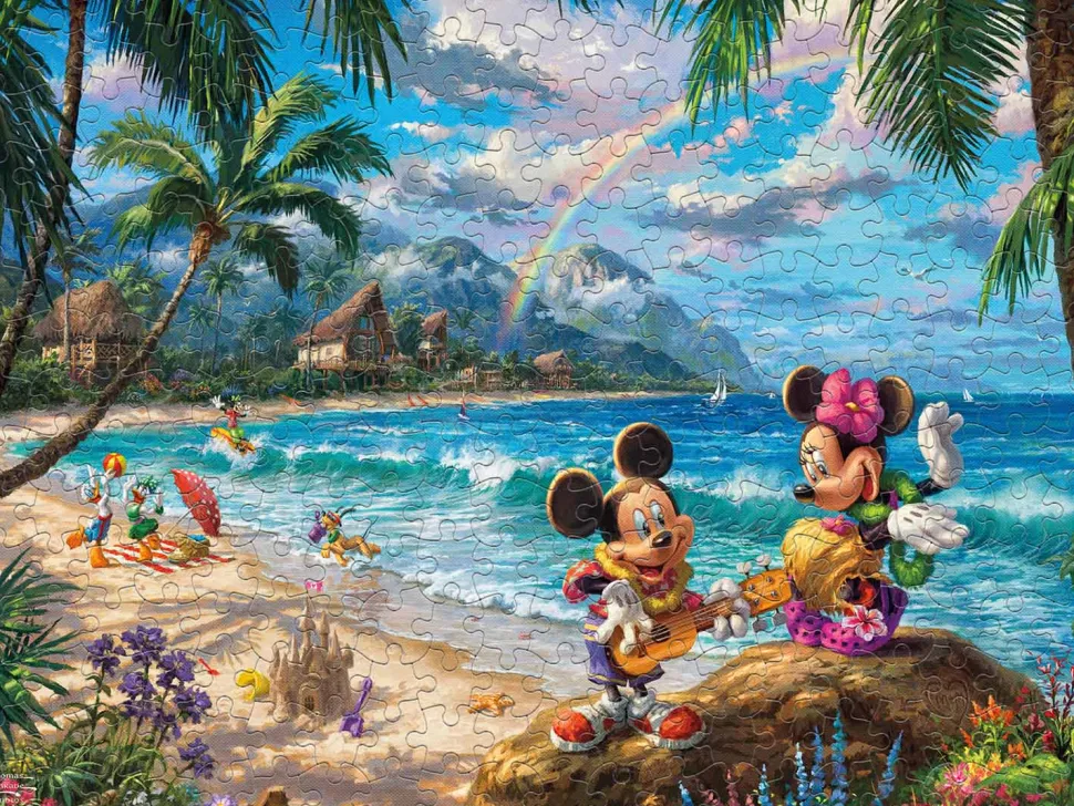 Ceaco Thomas Kinkade Disney's Mickey and Minnie in Hawaii 300 Piece Ji