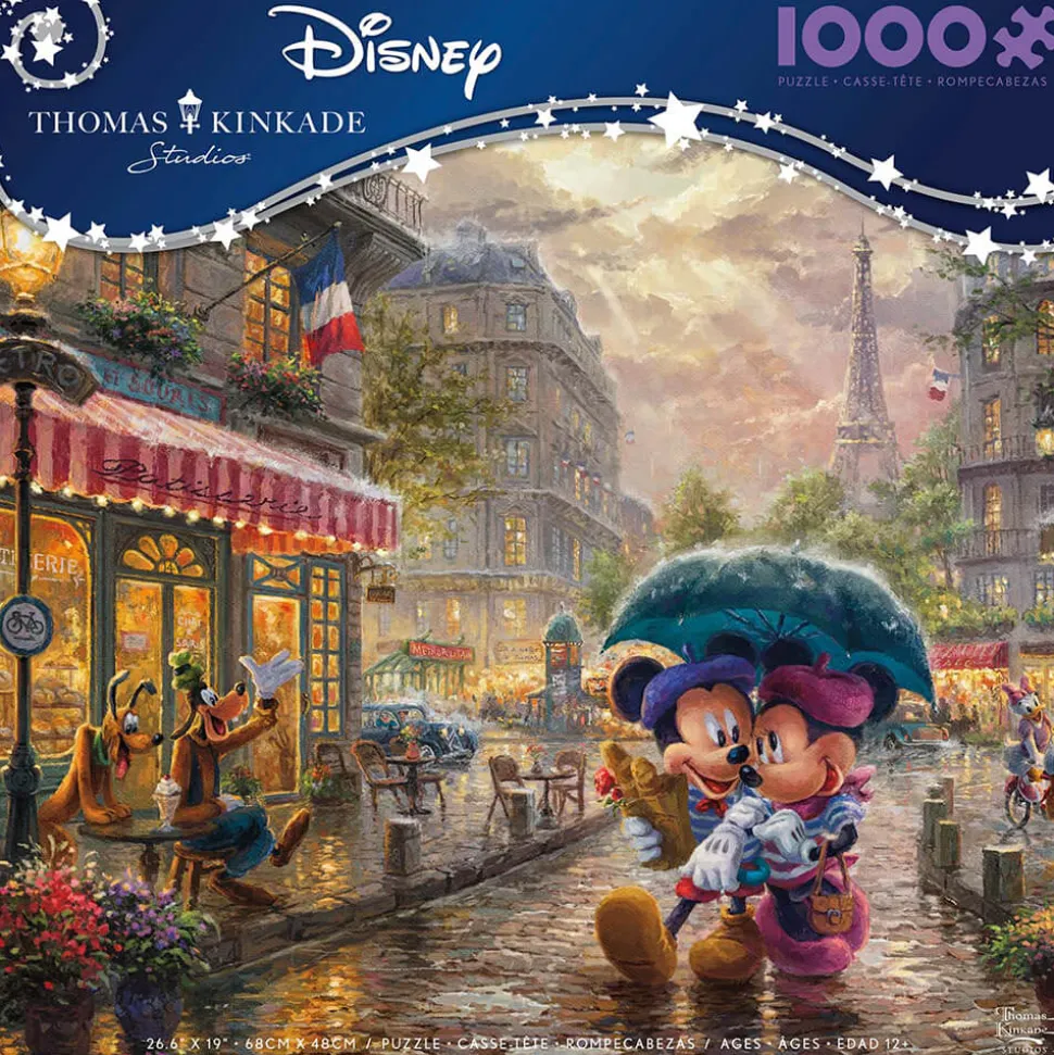 Ceaco Thomas Kinkade Disney's Mickey and Minnie in Paris 1000 Piece Ji