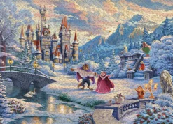 Ceaco Thomas Kinkade Disney's Beauty and the Beast Winter Enchantment