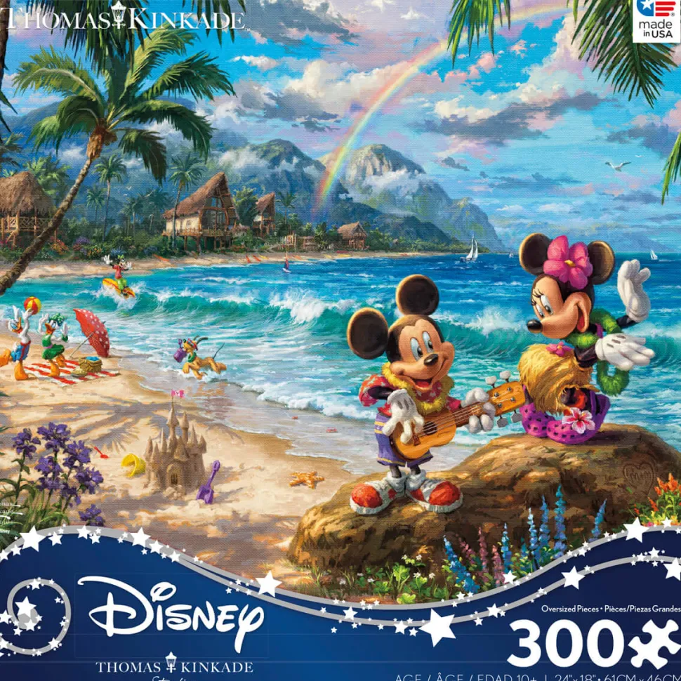 Ceaco Thomas Kinkade Disney's Mickey and Minnie in Hawaii 300 Piece Ji