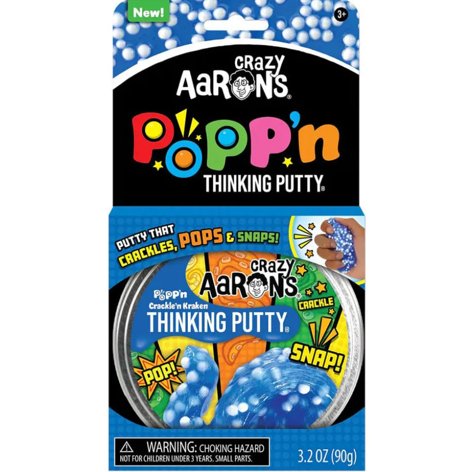 Crazy Aaron's Popp'N Putty Crackle'n Kraken with 4" Tin