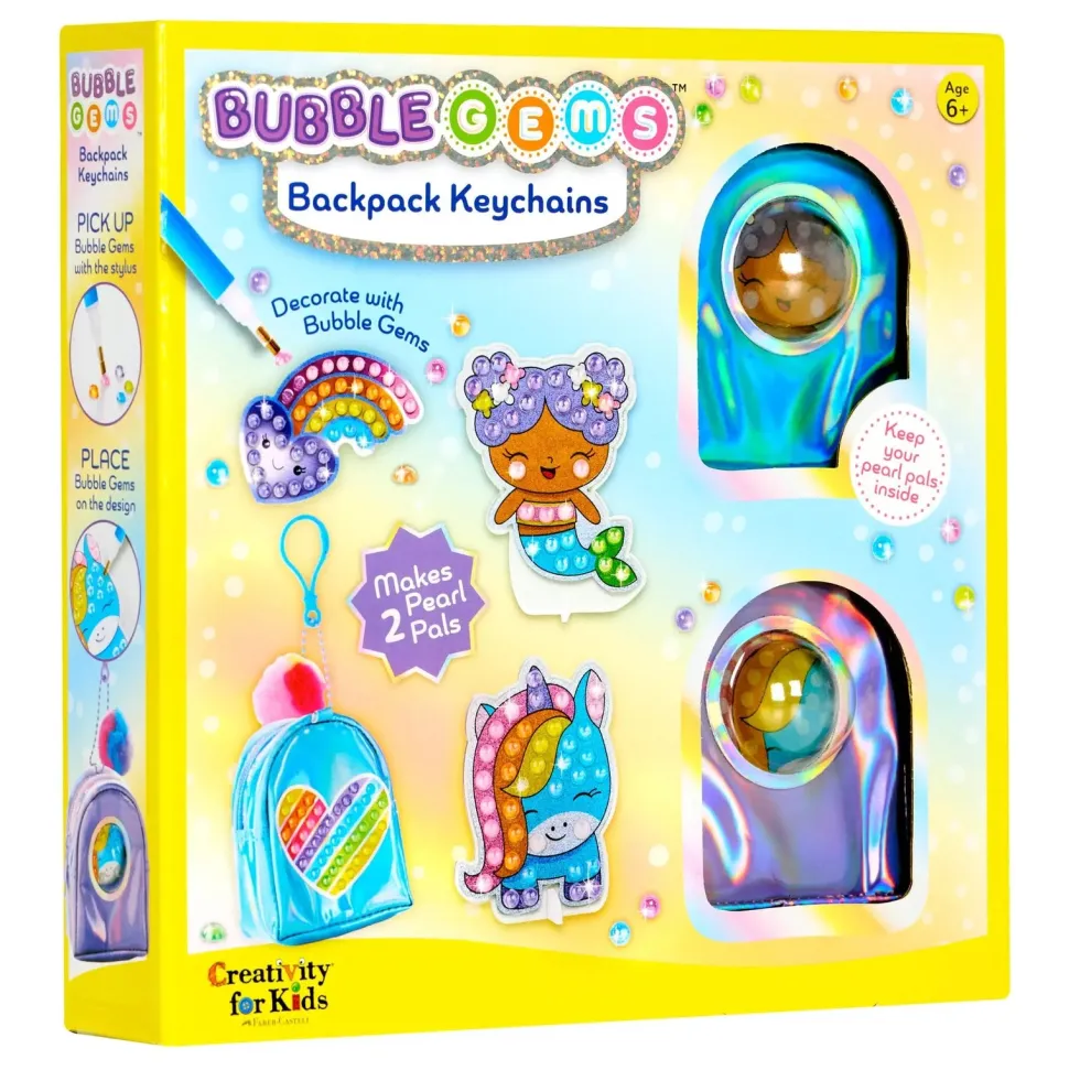 Creativity for Kids Bubble Gems Backpack Key Chains Kit