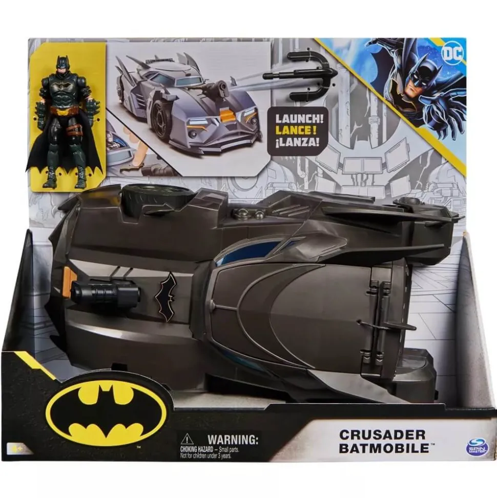 DC Comics Batman Crusader Batmobile 4" Action Figure Vehicle Set