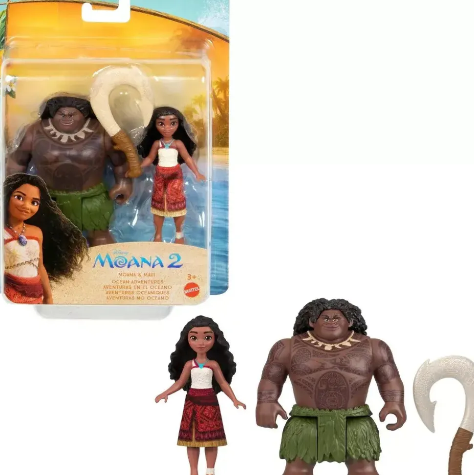 Disney Moana 2 Moana&Maui Ocean Adventures 2-Pack Dolls&Accessory