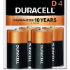 Duracell Coppertop D Alkaline Batteries 4-Pack