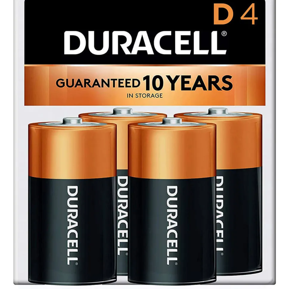 Duracell Coppertop D Alkaline Batteries 4-Pack