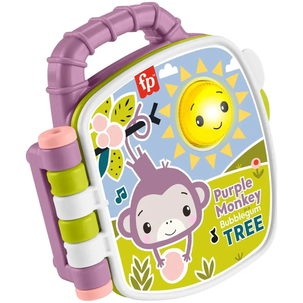 Fisher-Price Purple Monkey Musical Storybook Toy For Baby&Toddler Wi