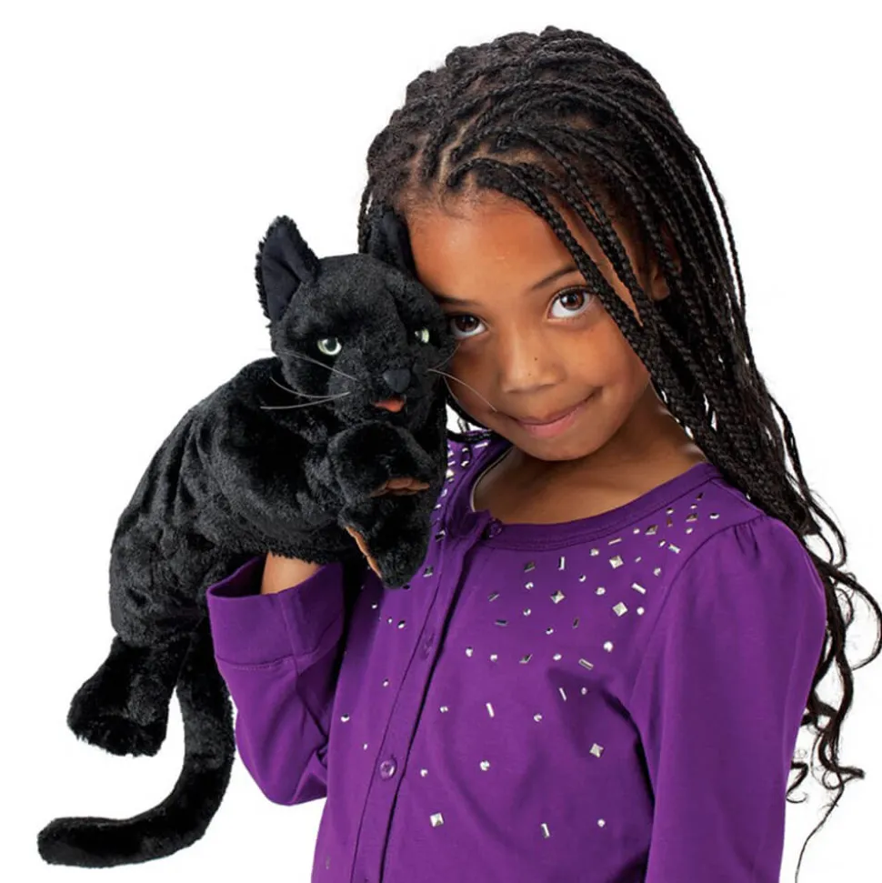 Folkmanis Black Cat Hand Puppet