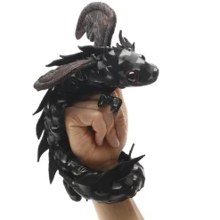 Folkmanis Midnight Dragon Wristlet Finger Puppet
