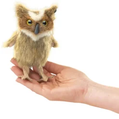 Folkmanis Mini Great Horned Owl Finger Puppet