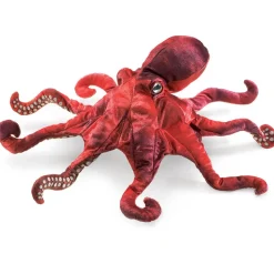 Folkmanis Red Octopus Hand Puppet