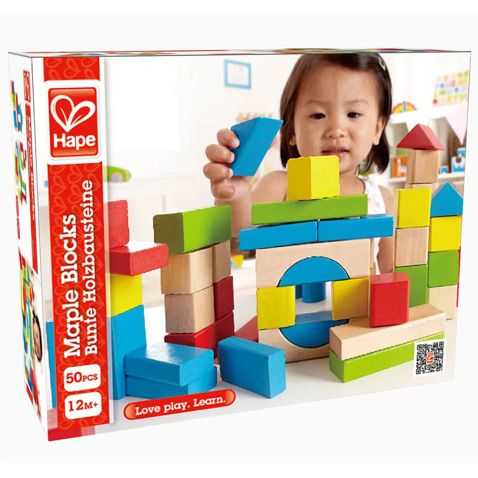 Hape 50 Piece Maple Blocks Set