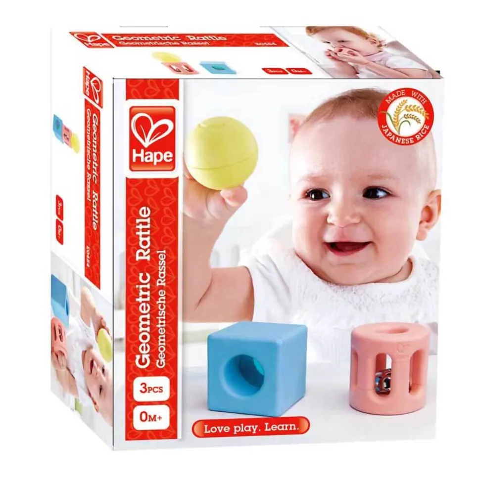 Hape Geometric Rattle Baby Toy Set
