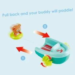 Hape Tubing Pull-Back Boat Bath Toy