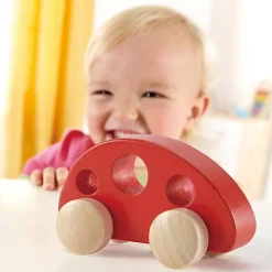 Hape Wooden Red Minivan Toy Vehicle