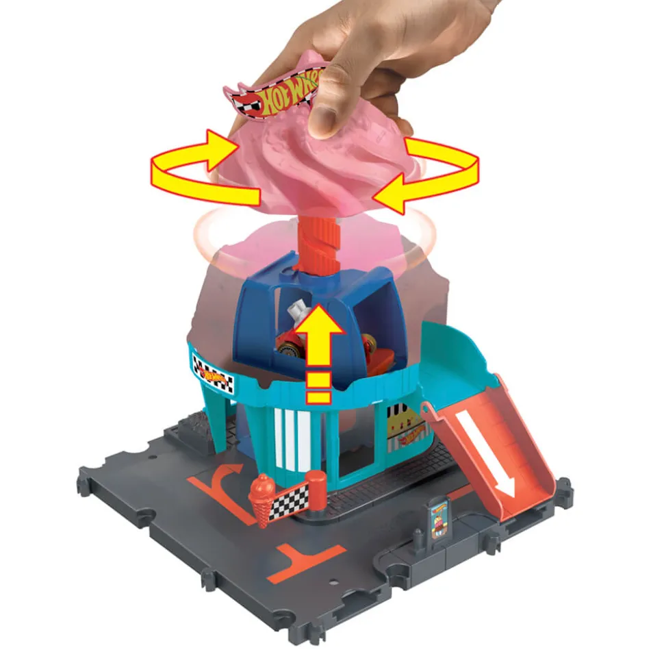 Hot Wheels City Track Ice Cream Shop Playset