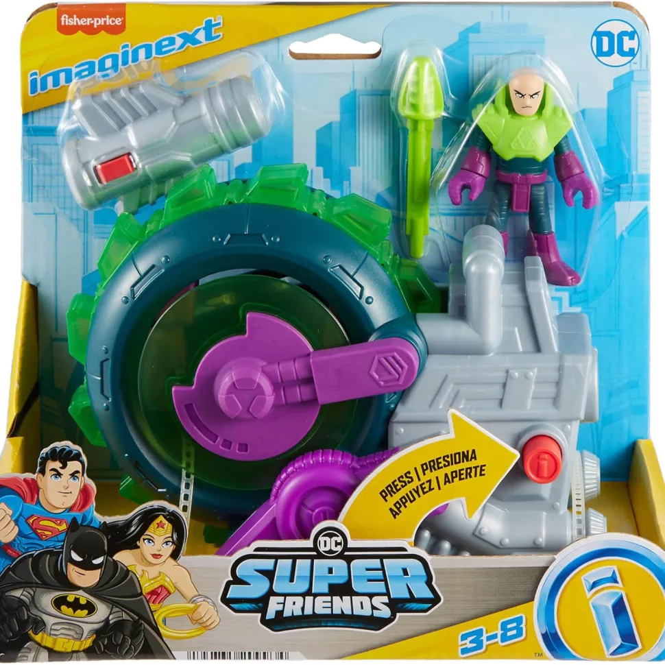 Imaginext DC Super Friends Lex Luthor Spinning Saw Vehicle&Figure Se