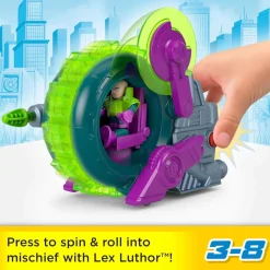 Imaginext DC Super Friends Lex Luthor Spinning Saw Vehicle&Figure Se