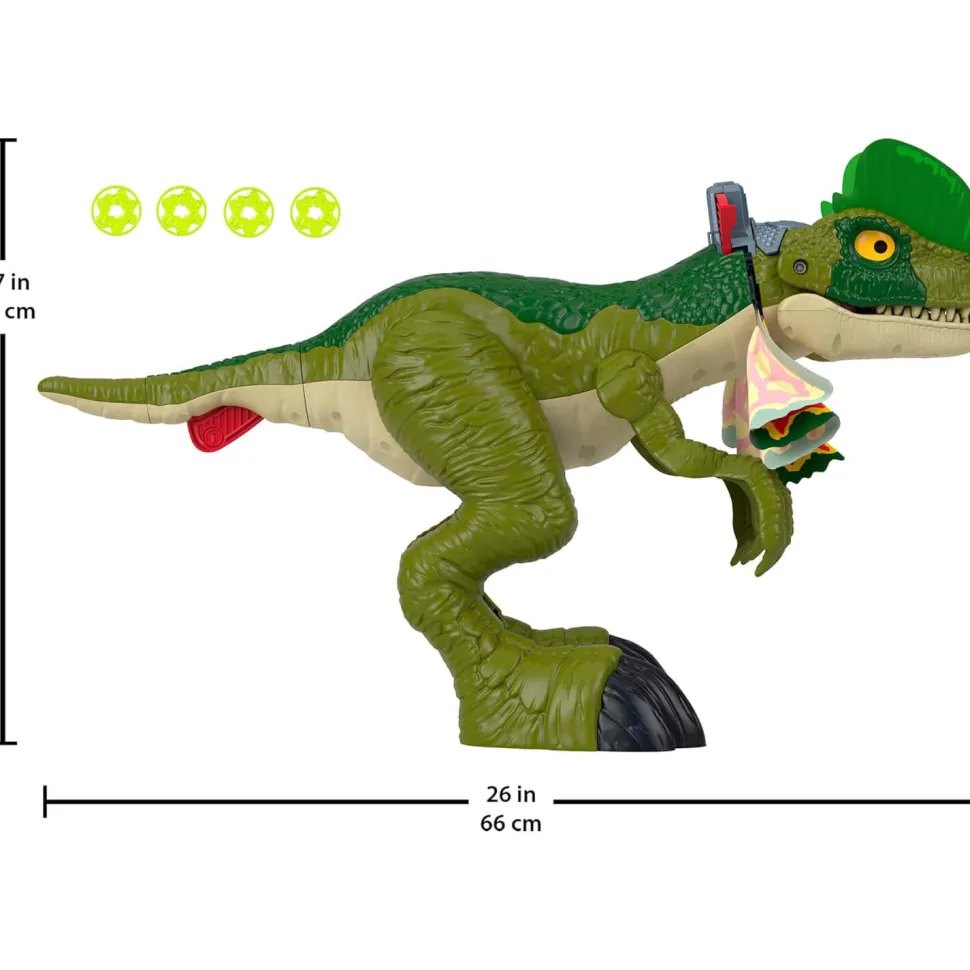 Imaginext Jurassic World Thrash Attack Dilophosaurus Dinosaur Figure