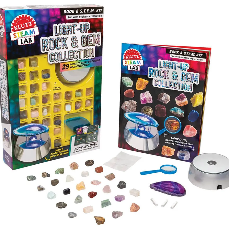 Klutz STEAM Lab Light-Up Rocks&Gem Collection&Book