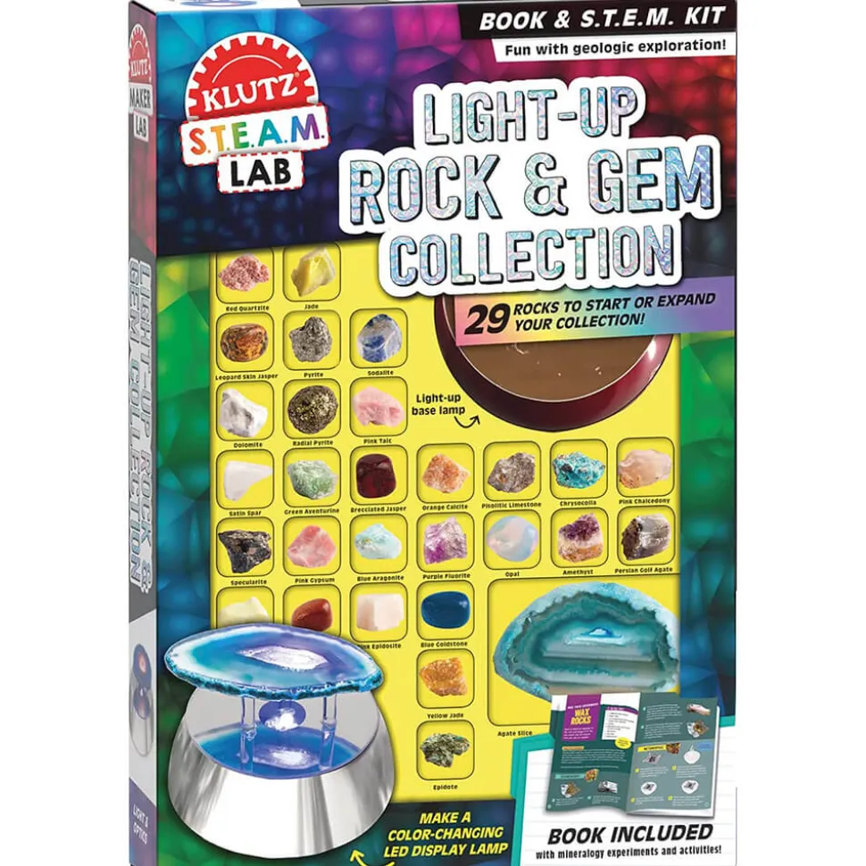Klutz STEAM Lab Light-Up Rocks&Gem Collection&Book