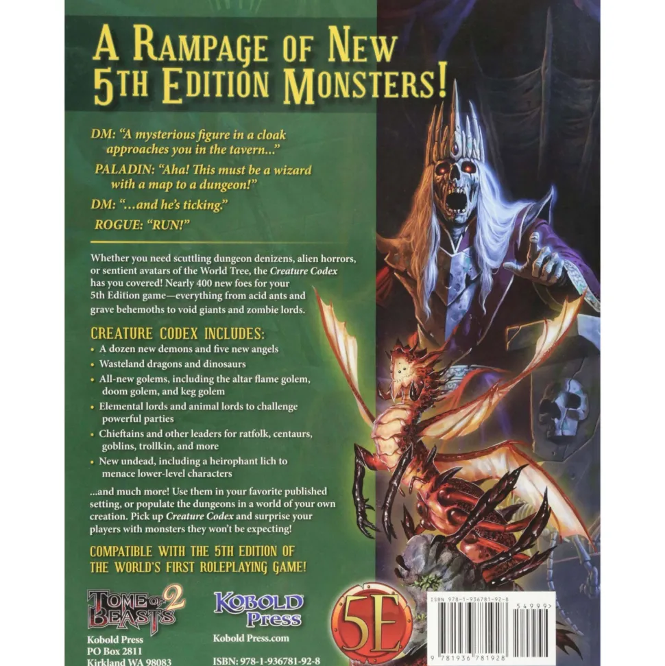 Kobold Press Creature Codex 5th Edition Hardcover