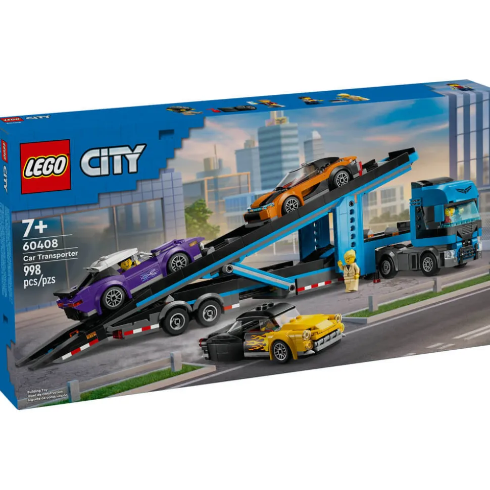LEGO® City Car Transporter Truck with Sports Cars 998 Piece Building Set (60408)