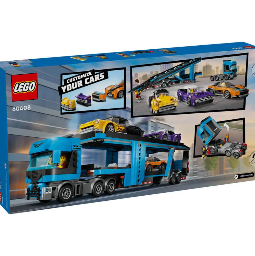 LEGO® City Car Transporter Truck with Sports Cars 998 Piece Building Set (60408)