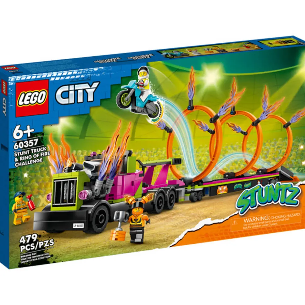 LEGO® City Stunt Truck&Ring of Fire Challenge 479 Piece Building Set