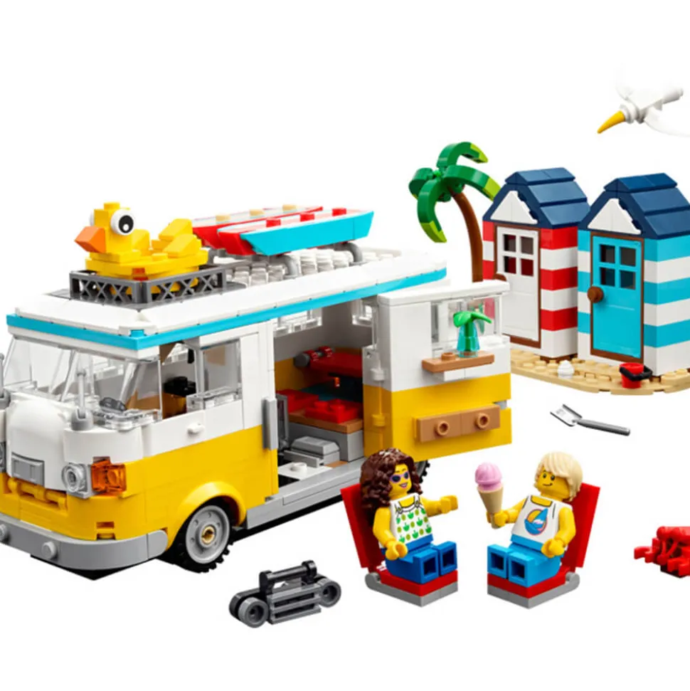LEGO® Creator Beach Camper Van 556 Piece Building Kit (31138)
